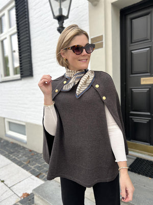 Stenstrøms Mary Poncho Dark Brown