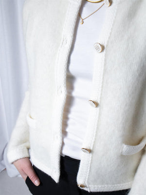 Ella&il Una chunky jacket Bright White