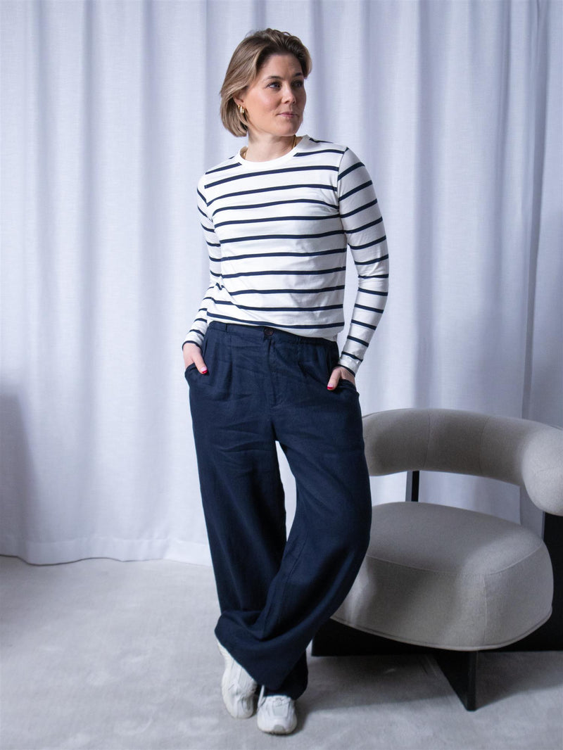 Bitte Kai Rand Lazy Linen Pants Dark Midnight