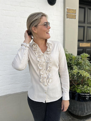 Stenströms Illy Blouse Chest ruffles Champagne