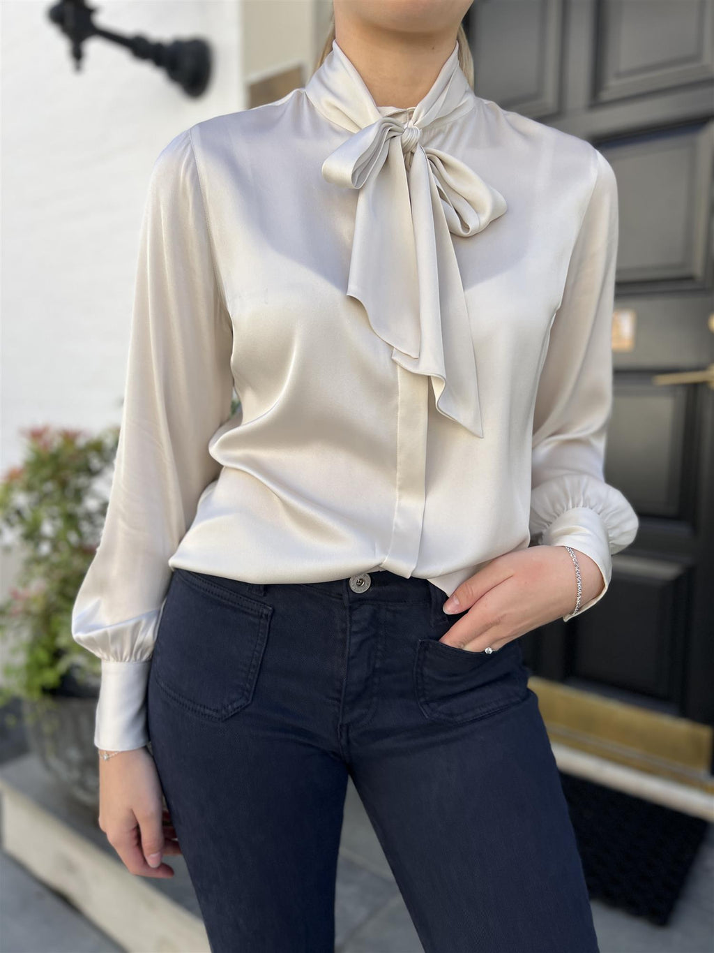 Stenströms Selma blouse Bowtie Flyfront