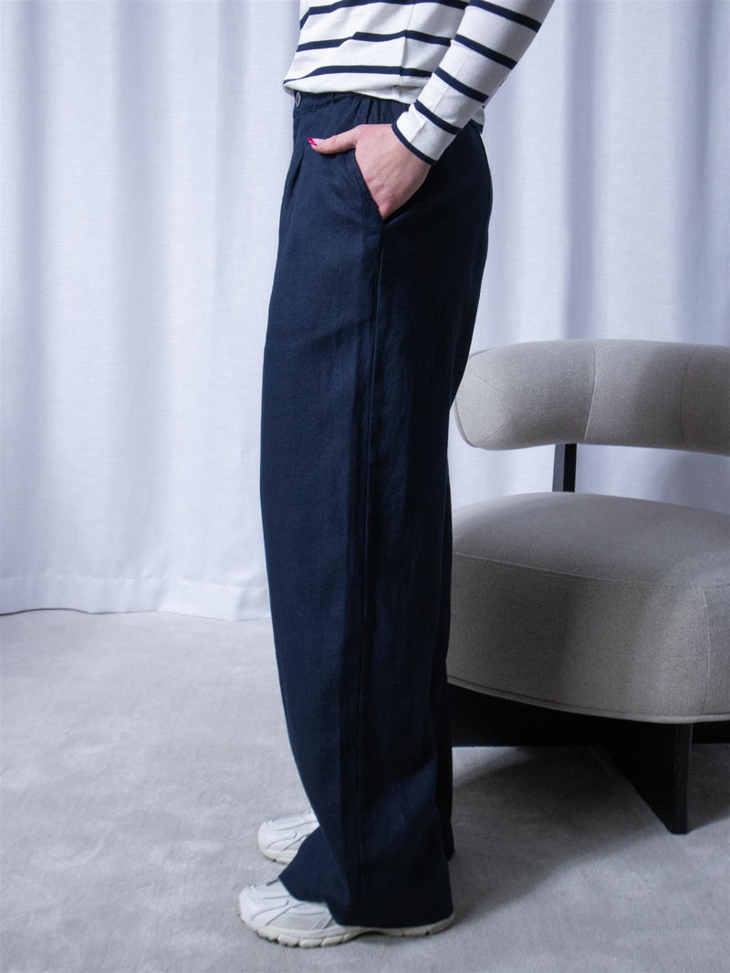 Bitte Kai Rand Lazy Linen Pants Dark Midnight