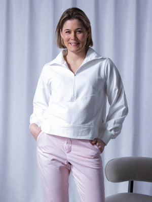 Ella&il Georgia Halfzip Bright White