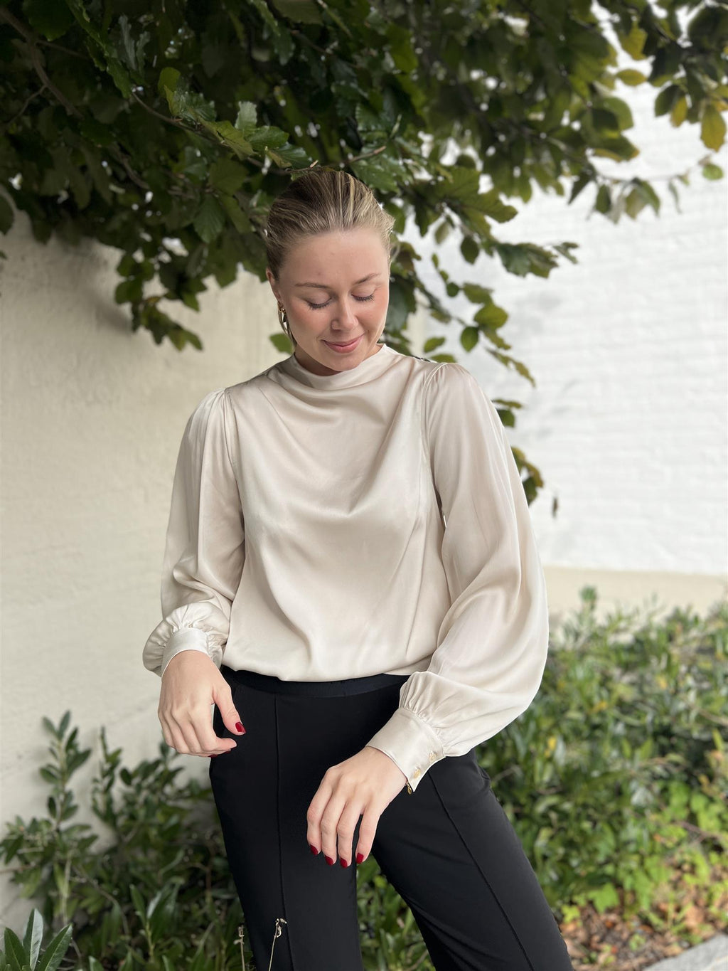 Stenstrøms Iman Blouse neckgather Champagne