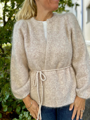 Ella&il Fredrikke Chunky Cardigan Beige Melange