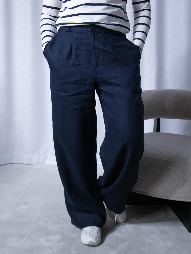 Bitte Kai Rand Lazy Linen Pants Dark Midnight