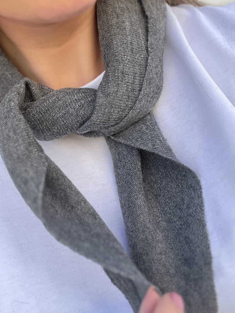 Christian Aks Mina Merino Scarf Grey mel