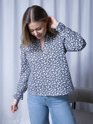 Camilla Pihl Jenny Blouse Navy Rosehip