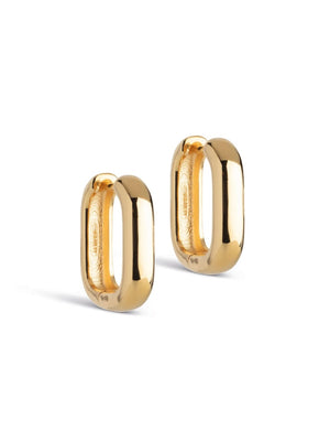 Enamel Hoops Square Gold