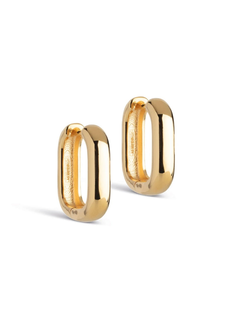 Enamel Hoops Square Gold