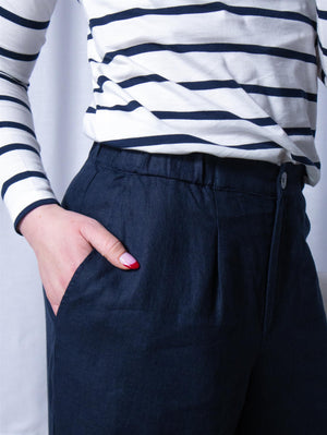 Bitte Kai Rand Lazy Linen Pants Dark Midnight