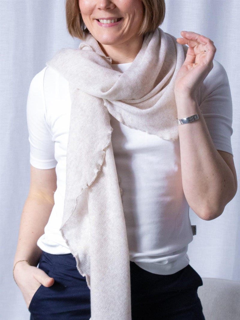 Davida Triangle Scarf Light Beige