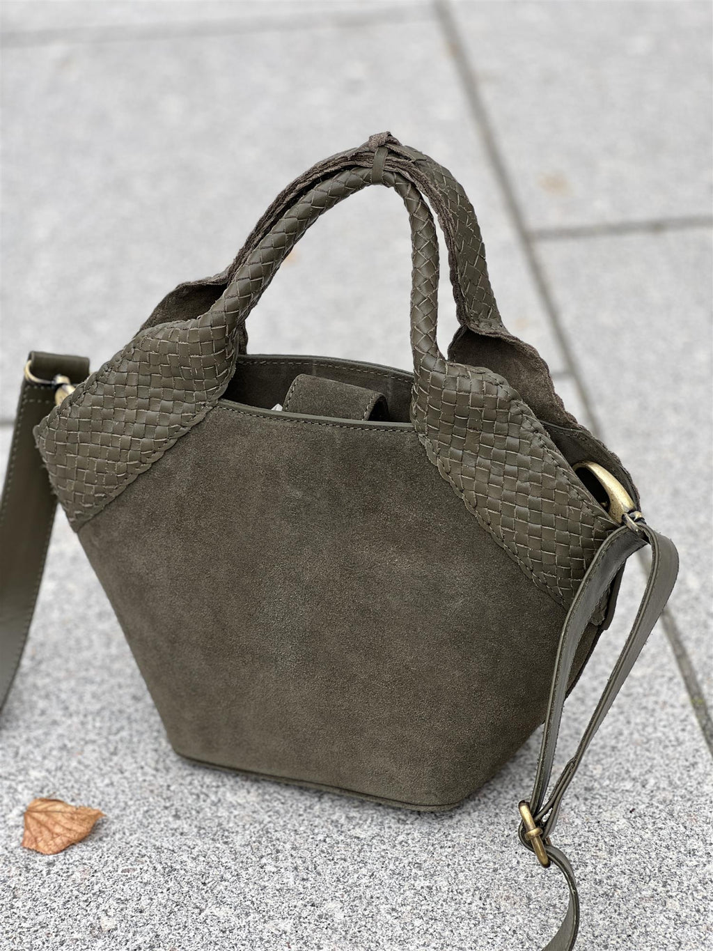 Camilla Pihl Aura Bag S Olive Suede