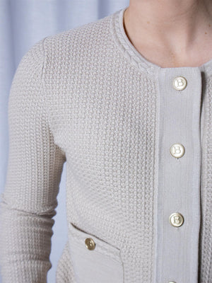 Busnel Estelle Solid Cardigan Sand