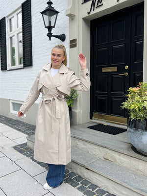 BRGN Regndråpe Trench Coat Sand