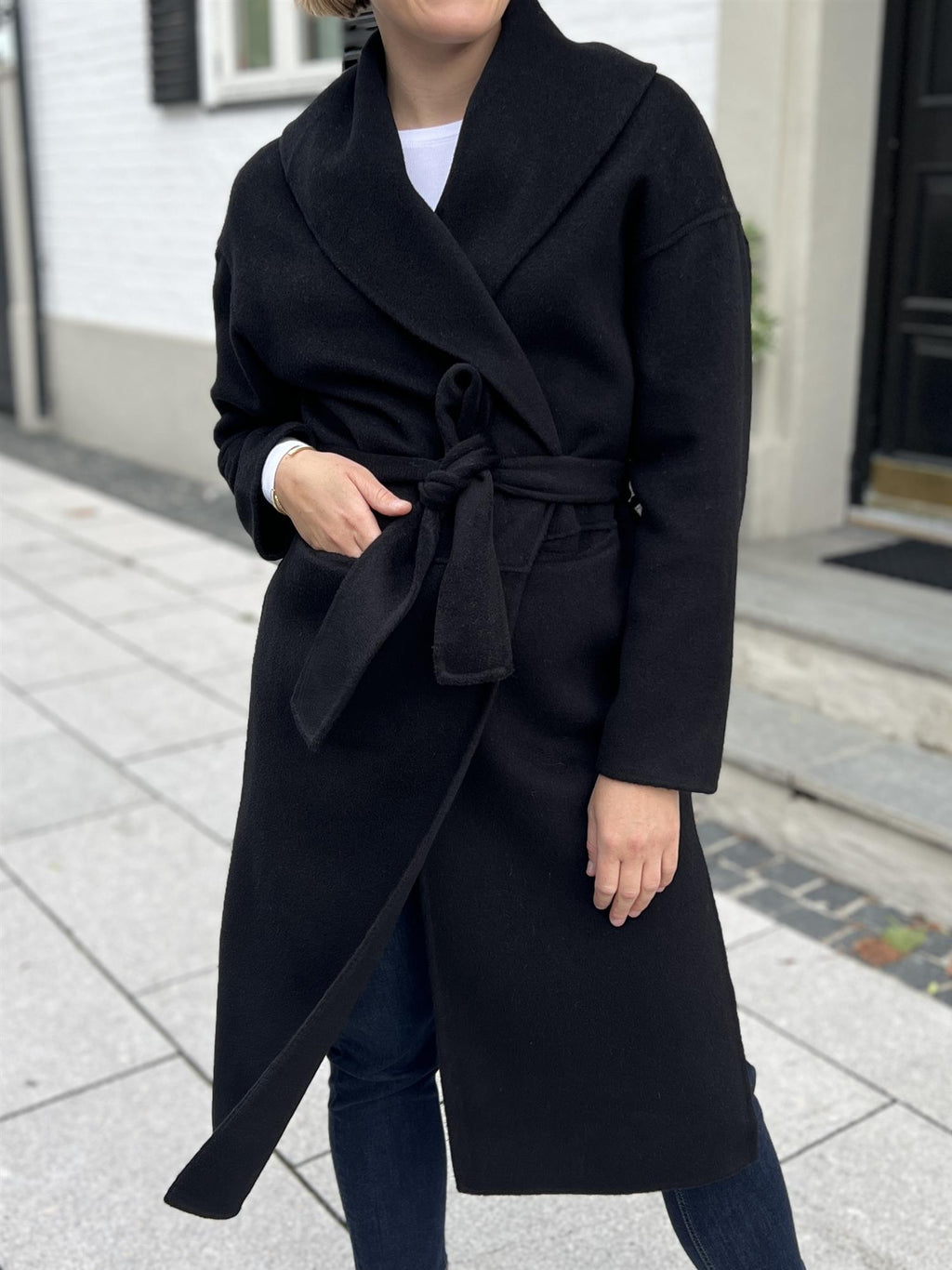 Christian Aks Amara Wool Coat Black