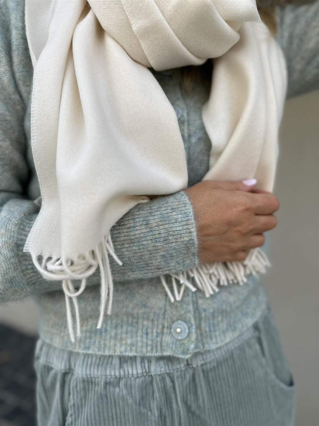 Gant Wool Woven Scarf Cream