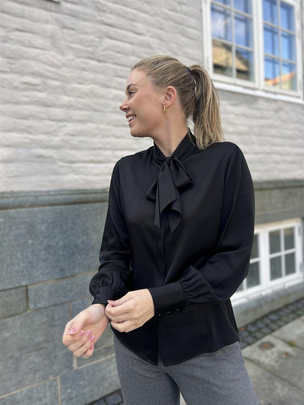 Stenströms Selma blouse Bowtie Flyfront