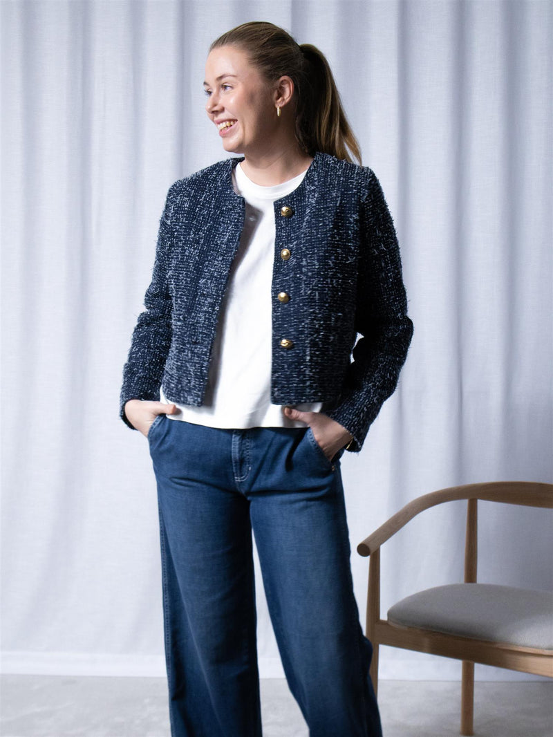 Fabienne Davis Denim Blazer Dark Indigo