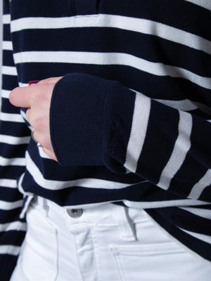 Gant Breton Stripe LS Pique Polo