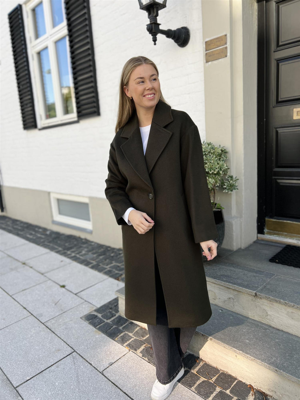 Sand Cashmere coat W-Fiden