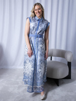 Hale Bob Holland Maxi Dress Blue