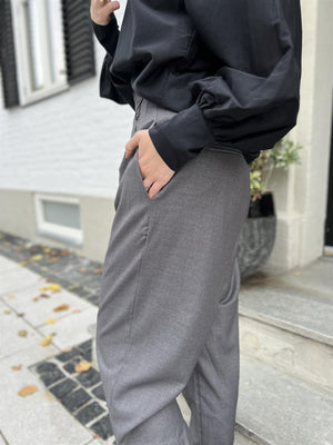 Cathrine Hammel Light Wool OV Pants Grey Melange