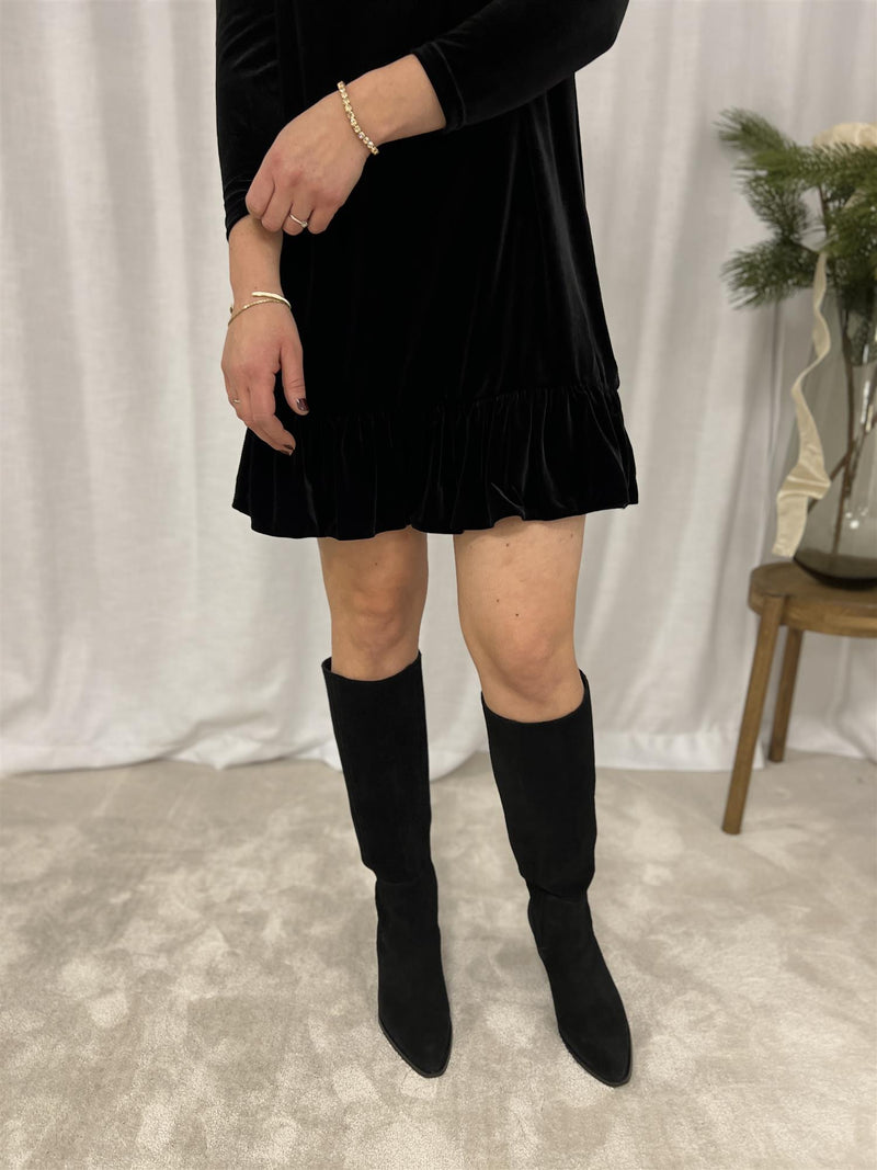 Ella&il Emilie Velour Dress Black