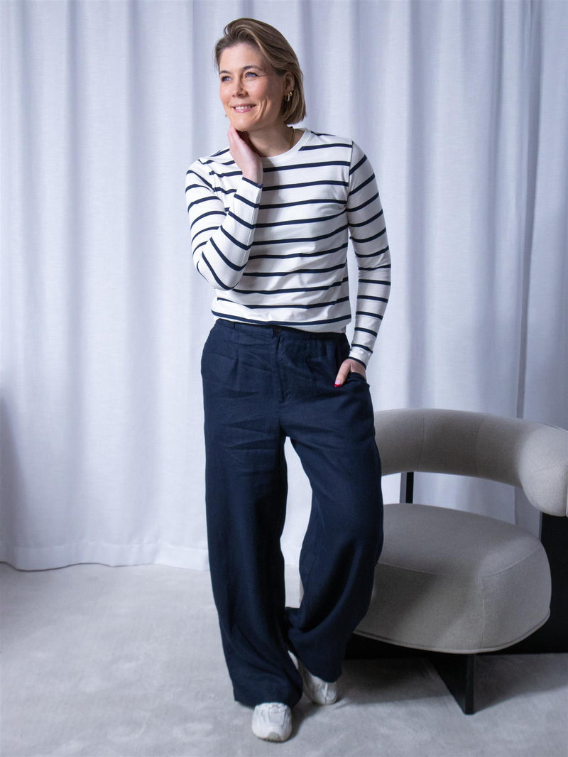 Bitte Kai Rand Lazy Linen Pants Dark Midnight