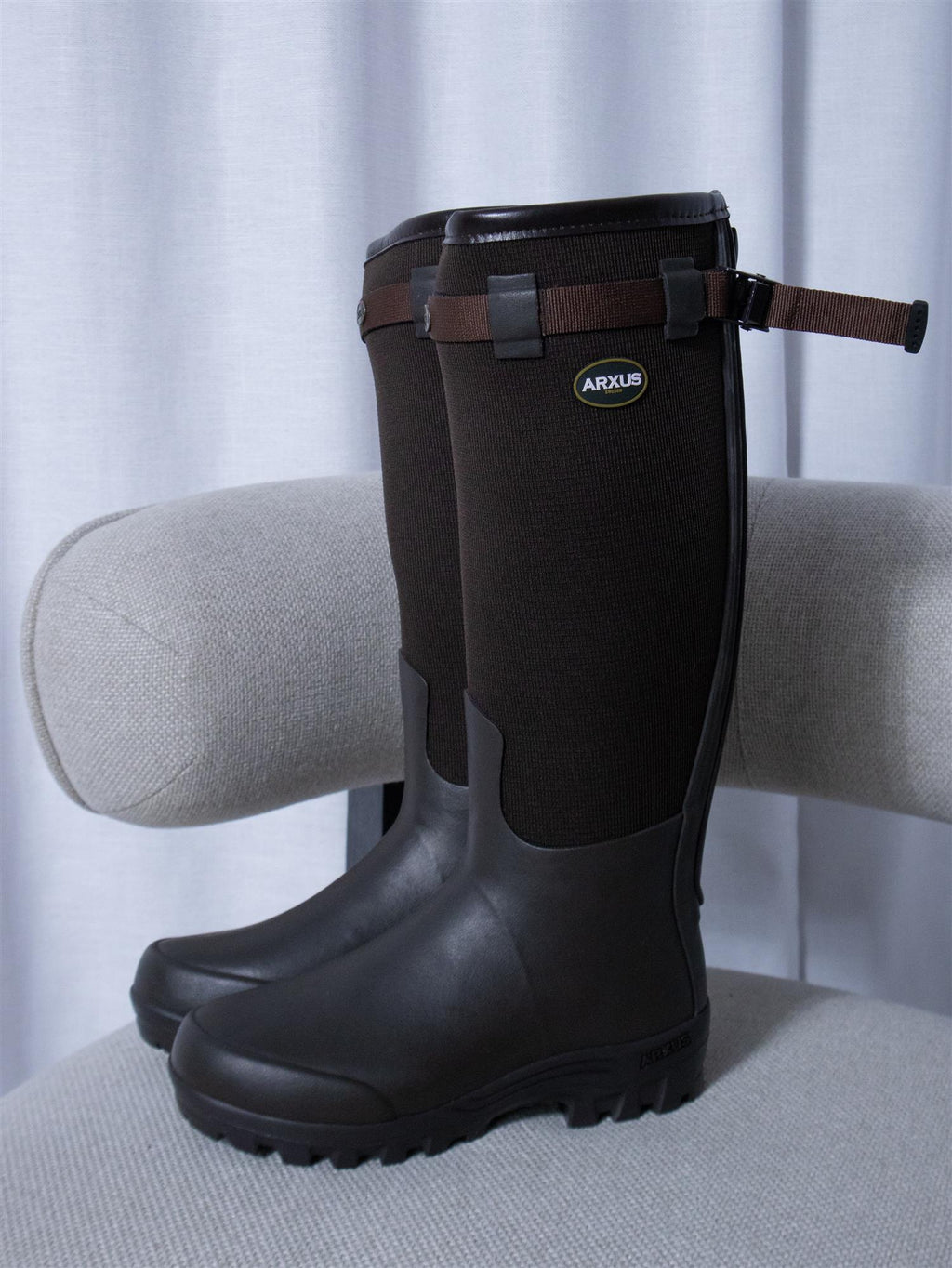 Arxus Primo Country Zip Rubber Boot Dark Brown