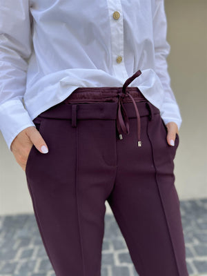 Cambio Fawn Double Waist Deep Burgundy