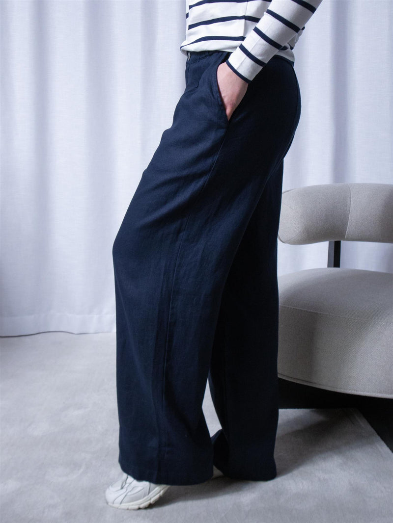 Bitte Kai Rand Lazy Linen Pants Dark Midnight